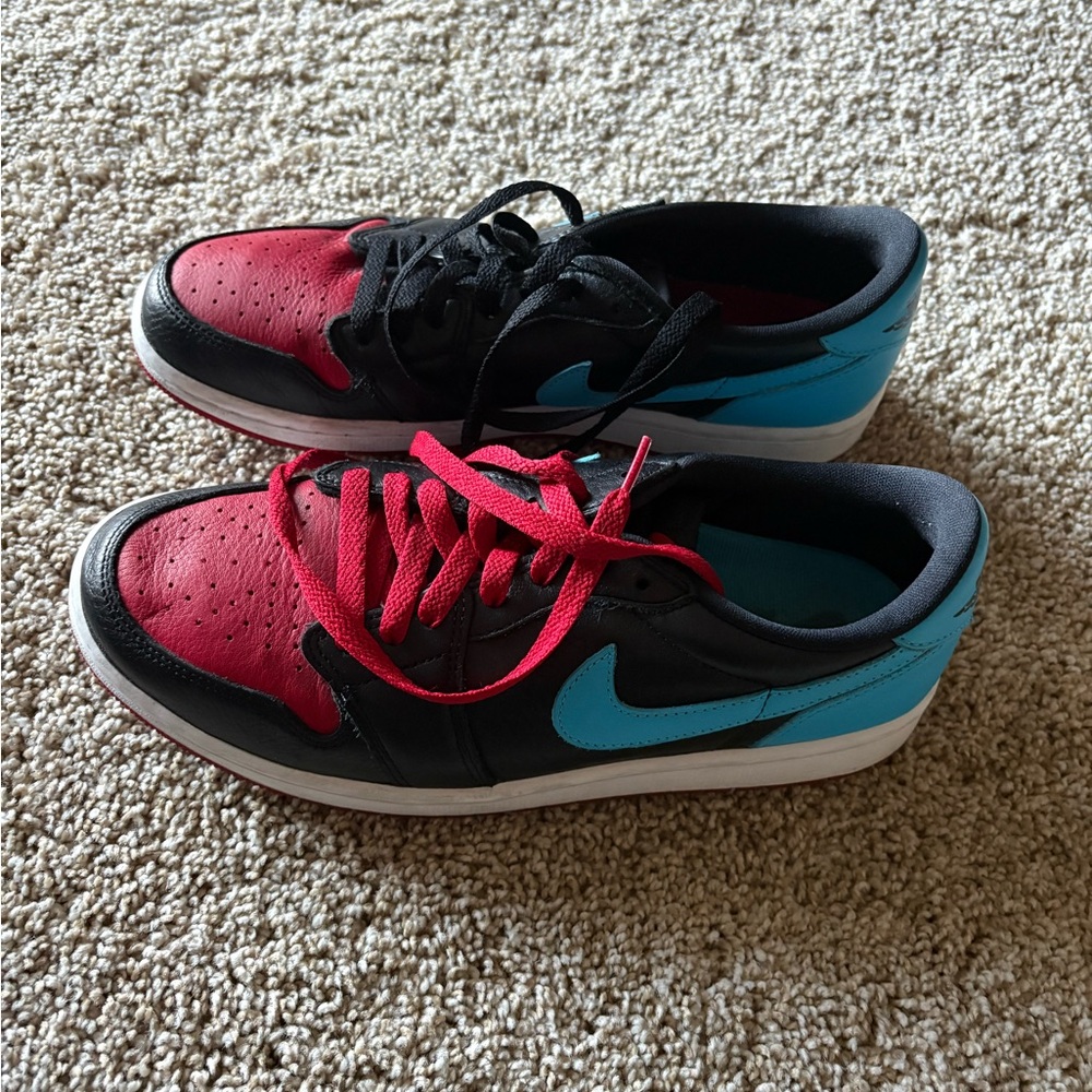 Nike Air Jordan 1 Low Red and Blue Women's Sneakers